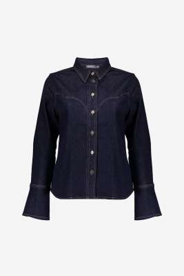 Blouse blue denim Geisha