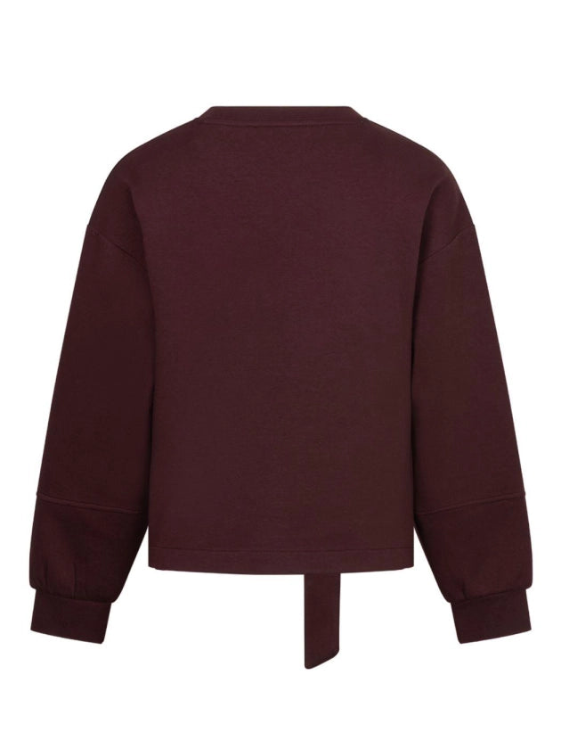 Pullover Red Button Shakira Top & Belt Scuba