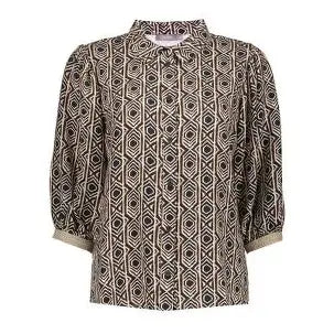 Blouse Geisha - tobacco