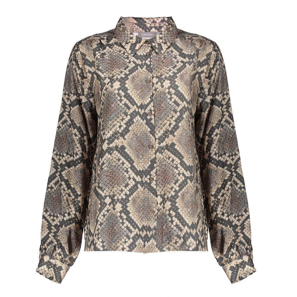 Blouse slangenprint Geisha
