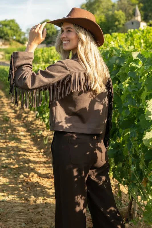 Elvira Jacket Suzy Dark Coffee Suede