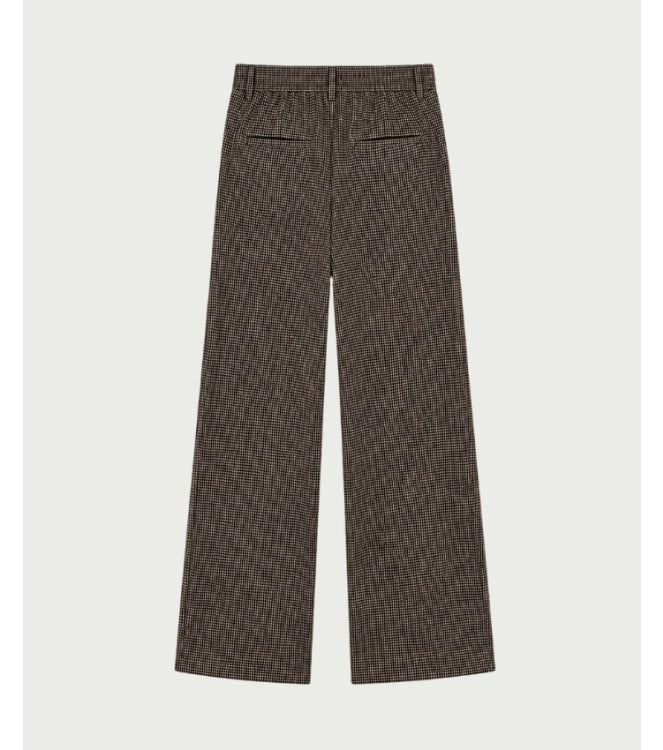 Elvira Trouser Kaylee Dark Coffee Check