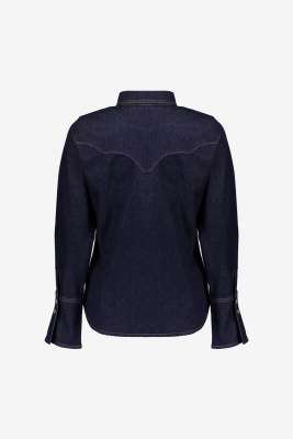 Blouse blue denim Geisha