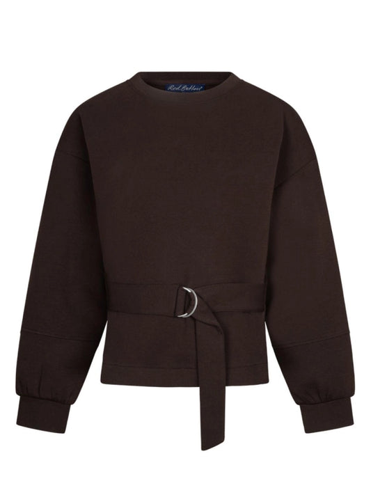 Pullover Red Button Shakira Top & Belt Scuba