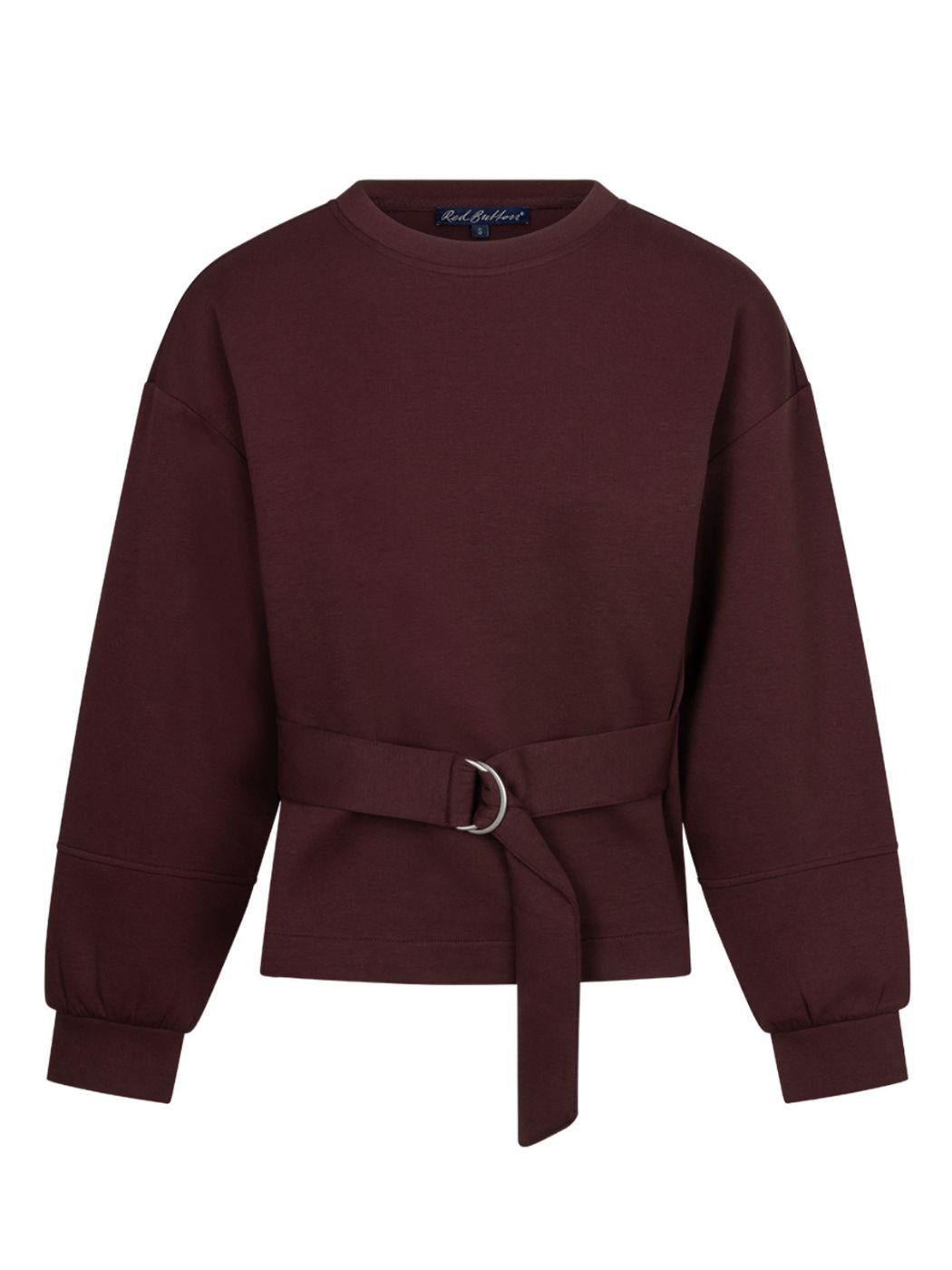 Pullover Red Button Shakira Top & Belt Scuba