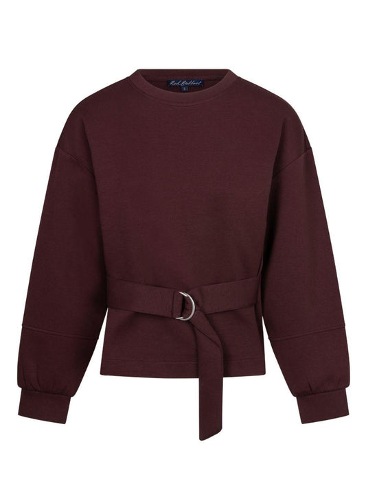 Pullover Red Button Shakira Top & Belt Scuba