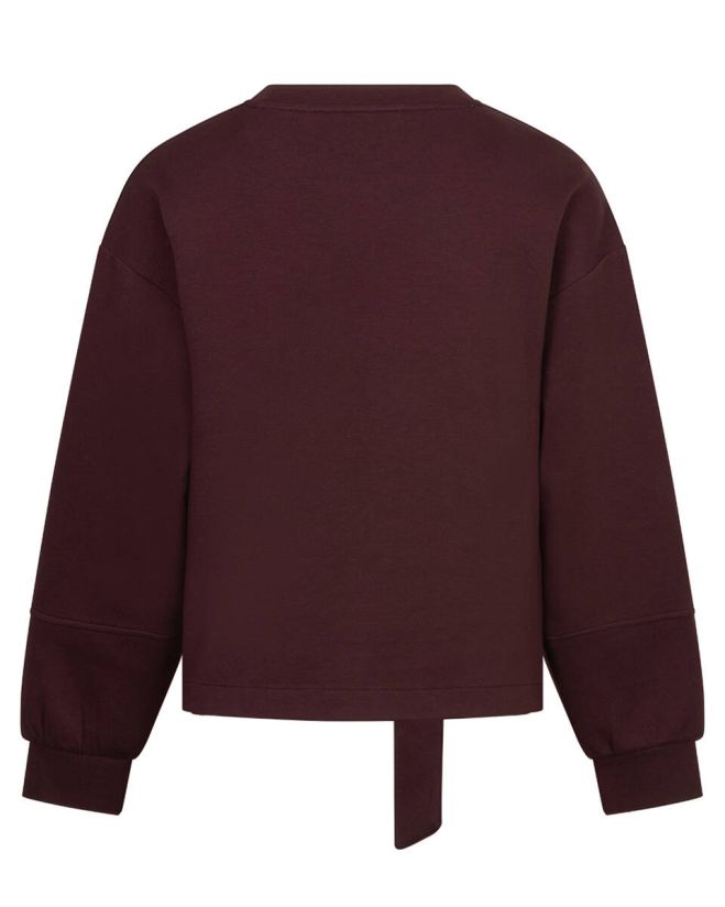 Red Button Pullover Shakira Top & Belt Scuba