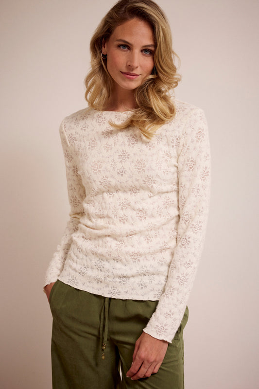 Top Lace off white Tramontana