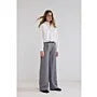 Tramontana Wide Leg Trousers Grey Melange