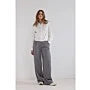 Tramontana Wide Leg Trousers Grey Melange