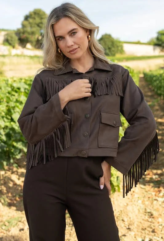 Elvira Jacket Suzy Dark Coffee Suede